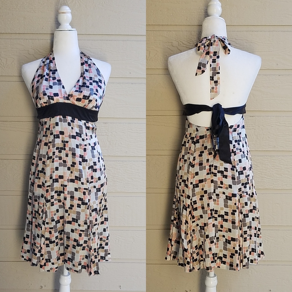 NWT Kaya di koko Halter Empire 100% silk dress szP